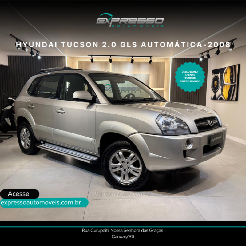 tucson 2.0 mpfi gl 16v 142cv 2wd gasolina 4p automatico 2008 canoas