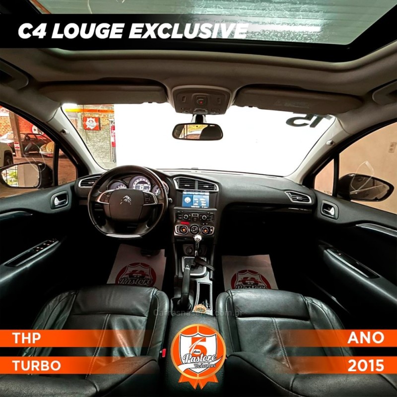 C4 LOUNGE 1.6 EXCLUSIVE 16V TURBO GASOLINA 4P AUTOMÁTICO - 2015 - VACARIA