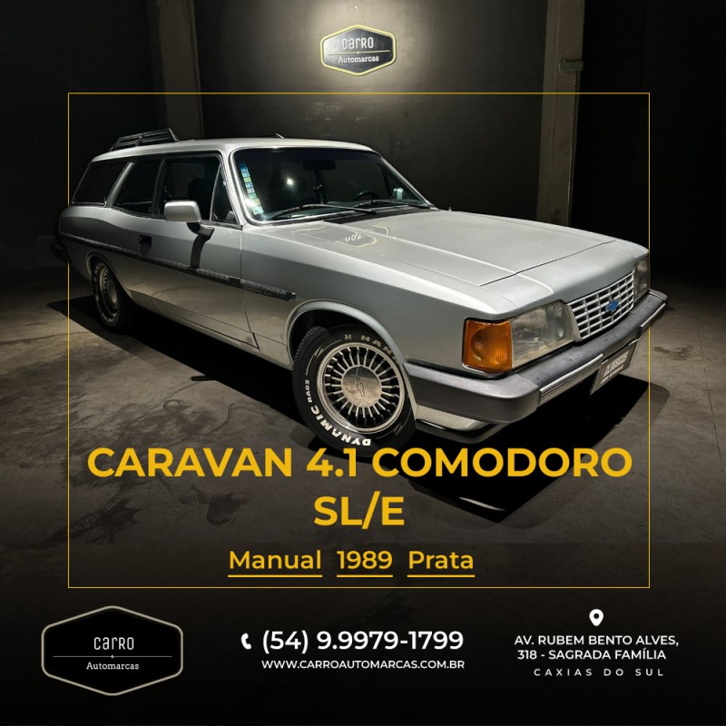 CARAVAN 4.1 COMODORO SL/E 12V GASOLINA 2P MANUAL - 1989 - CAXIAS DO SUL