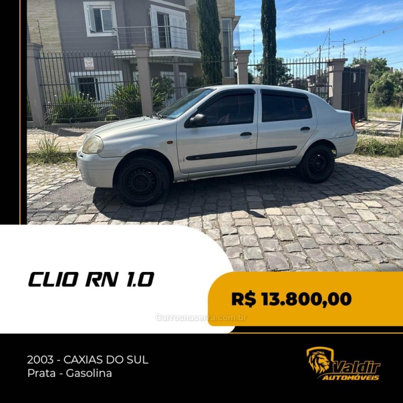 CLIO 1.0 RN SEDAN 16V GASOLINA 4P MANUAL - 2003 - CAXIAS DO SUL
