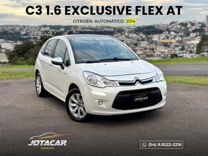C3 1.6 EXCLUSIVE 16V FLEX 4P AUTOMÁTICO - 2014 - CAXIAS DO SUL