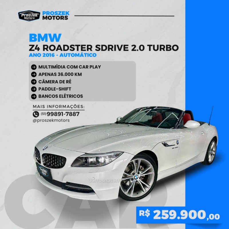 Z4 2.0 ROADSTER SDRIVE 30I 16V GASOLINA 2P AUTOMÁTICO