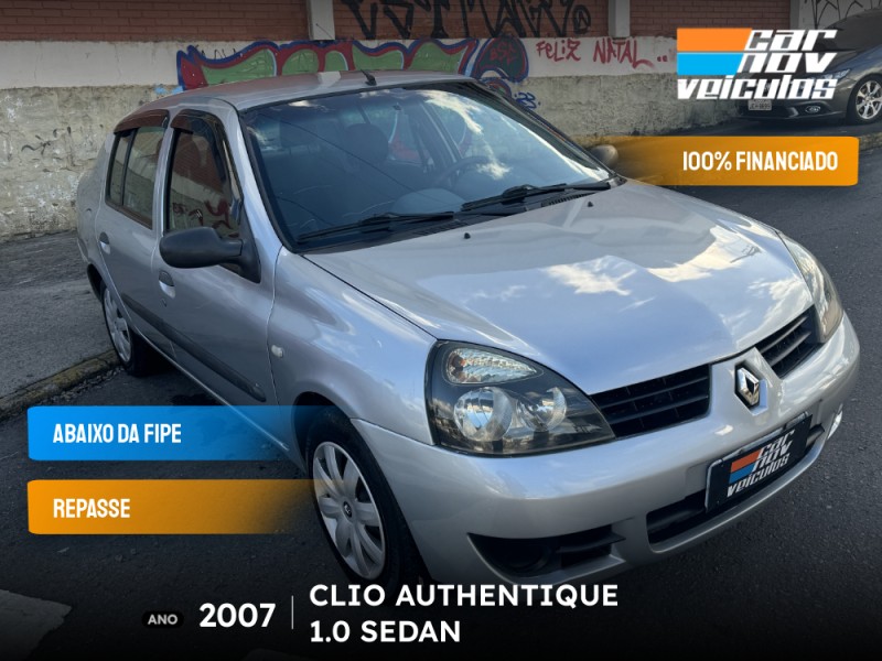 clio 1.0 authentique sedan 16v gasolina 4p manual 2007 caxias do sul