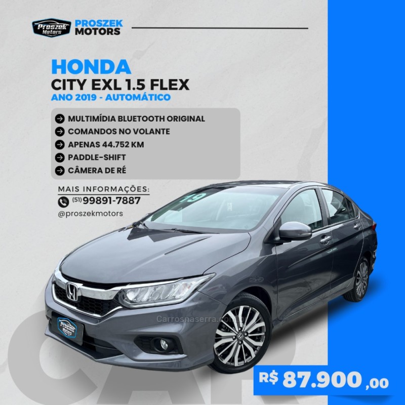 CITY 1.5 EXL 16V FLEX 4P AUTOMÁTICO - 2019 - CANOAS
