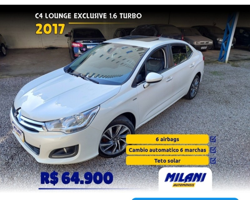 C4 LOUNGE 1.6 EXCLUSIVE 16V TURBO FLEX 4P AUTOMÁTICO - 2017 - BENTO GONçALVES