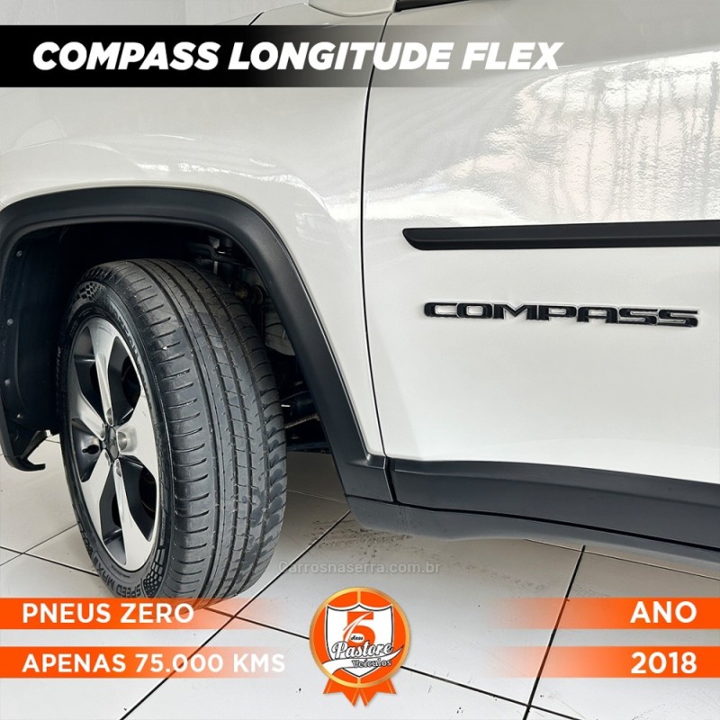 COMPASS 2.0 16V FLEX LONGITUDE AUTOMÁTICO - 2018 - VACARIA