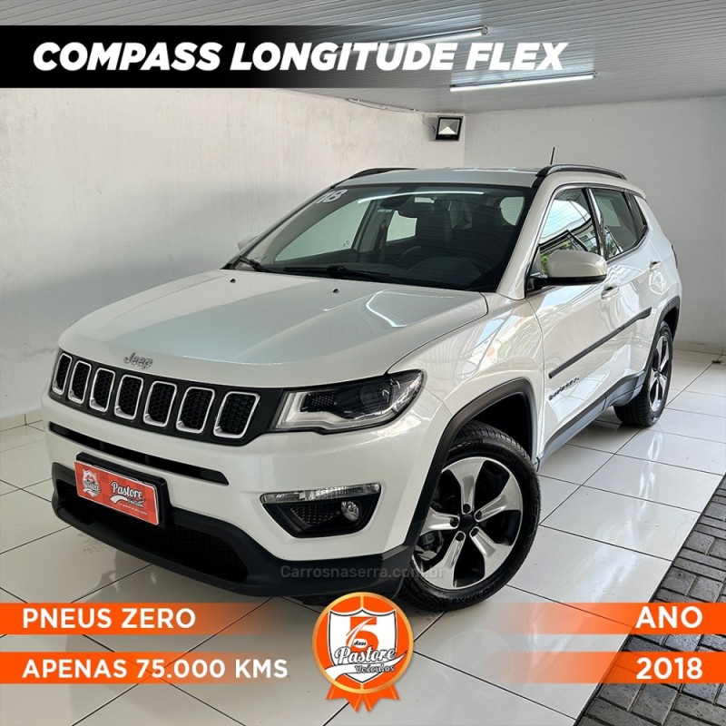 COMPASS 2.0 16V FLEX LONGITUDE AUTOMÁTICO - 2018 - VACARIA