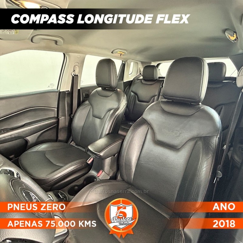 COMPASS 2.0 16V FLEX LONGITUDE AUTOMÁTICO - 2018 - VACARIA