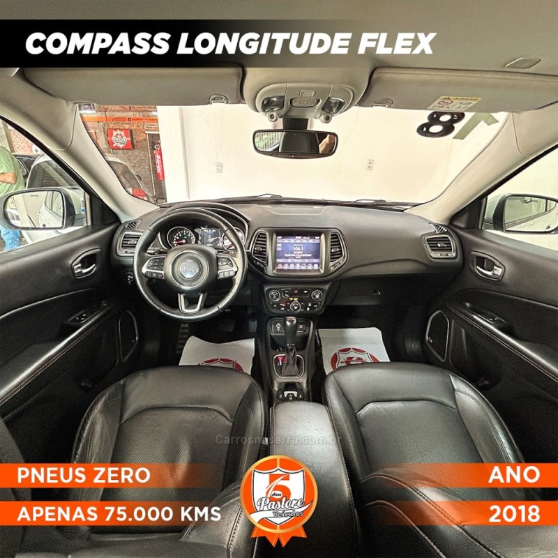 COMPASS 2.0 16V FLEX LONGITUDE AUTOMÁTICO - 2018 - VACARIA