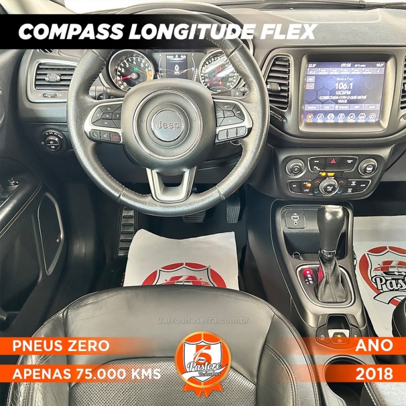 COMPASS 2.0 16V FLEX LONGITUDE AUTOMÁTICO - 2018 - VACARIA