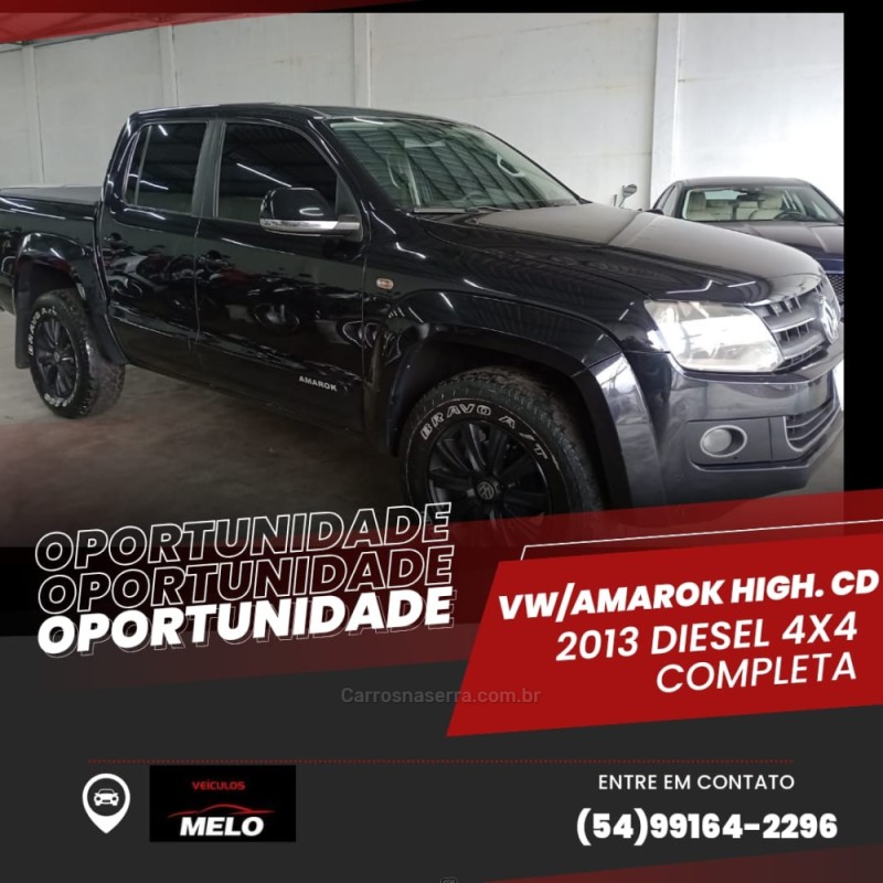 AMAROK 2.0 HIGHLINE 4X4 CD 16V TURBO INTERCOOLER DIESEL 4P AUTOMÁTICO - 2013 - VACARIA