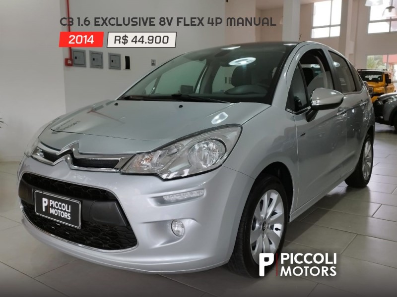 C3 1.6 EXCLUSIVE 16V FLEX 4P MANUAL - 2014 - CAXIAS DO SUL