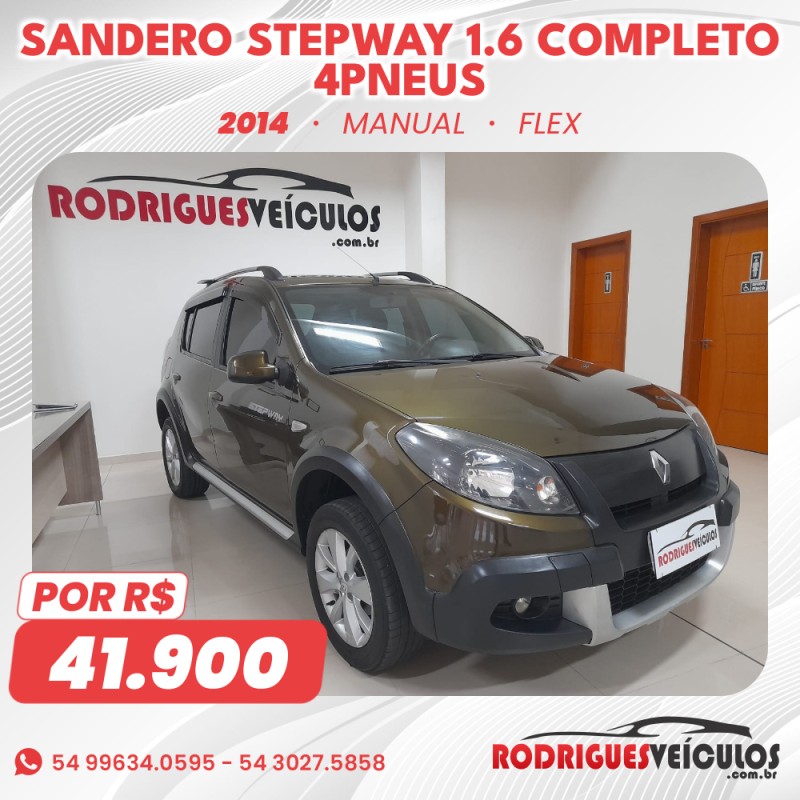 sandero 1.6 stepway 8v flex 4p manual 2014 caxias do sul