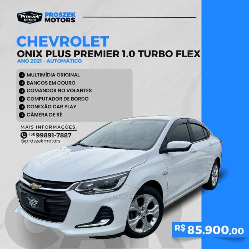 ONIX 1.0 PREMIER 12V TURBO FLEX 4P AUTOMÁTICO - 2021 - CANOAS