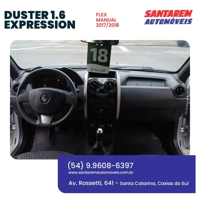 DUSTER 1.6 EXPRESSION 4X2 16V FLEX 4P MANUAL - 2018 - CAXIAS DO SUL