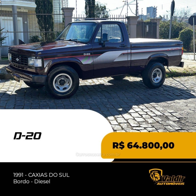 D20 4.0 CUSTOM DE LUXE CD 8V DIESEL 2P MANUAL - 1991 - CAXIAS DO SUL