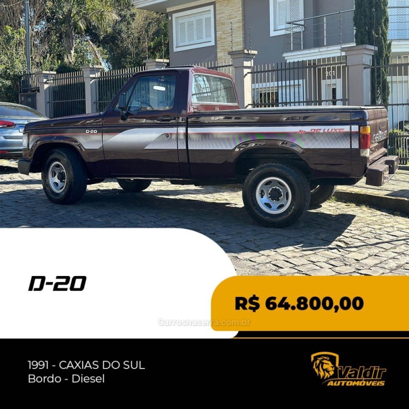 D20 4.0 CUSTOM DE LUXE CD 8V DIESEL 2P MANUAL - 1991 - CAXIAS DO SUL