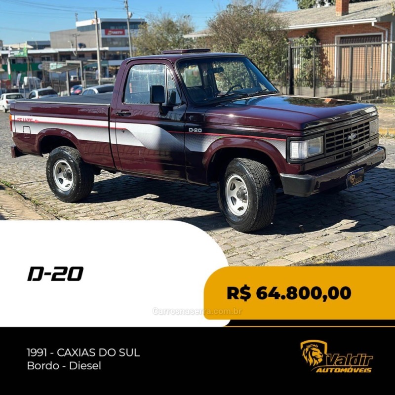 D20 4.0 CUSTOM DE LUXE CD 8V DIESEL 2P MANUAL - 1991 - CAXIAS DO SUL