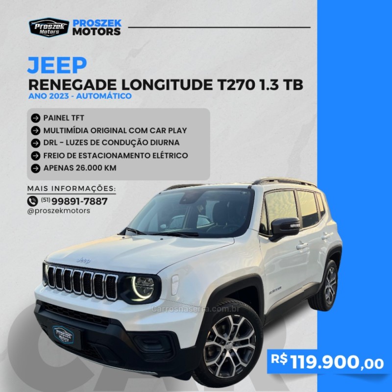 RENEGADE 1.3 LONGITUDE T270 16V TURBO FLEX 4P AUTOMÁTICO