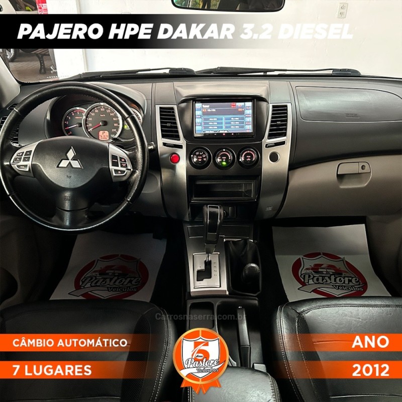 PAJERO DAKAR 3.2 HPE 4X4 7 LUGARES 16V TURBO INTERCOOLER DIESEL 4P AUTOMÁTICO - 2012 - VACARIA