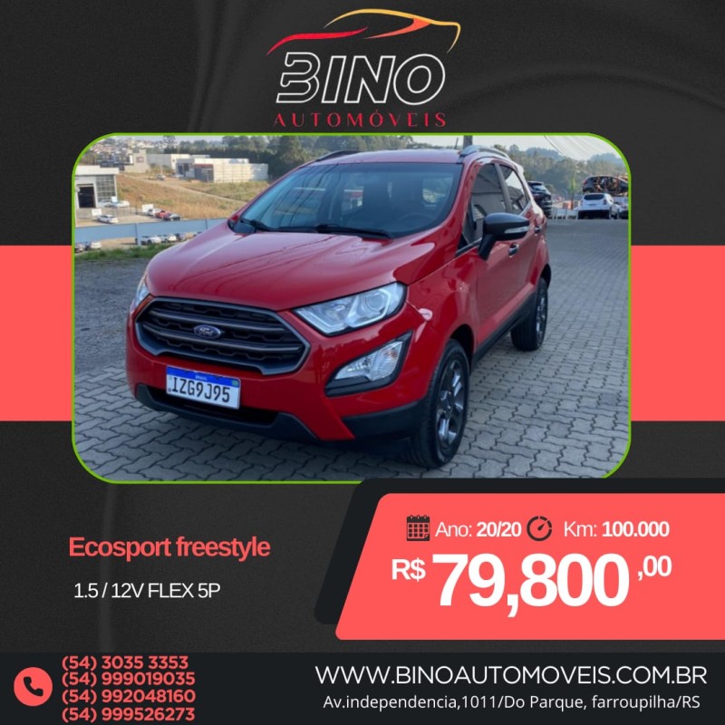 ecosport 1.5 tivct flex freestyle manual  2020 farroupilha