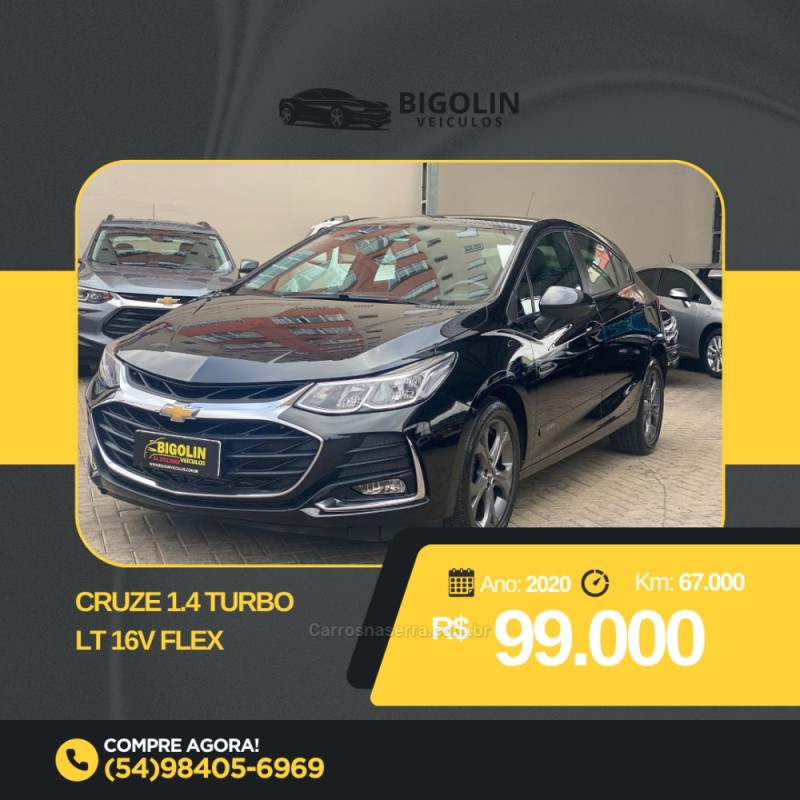 cruze 1.4 turbo lt 16v flex 4p automatico 2020 bento goncalves