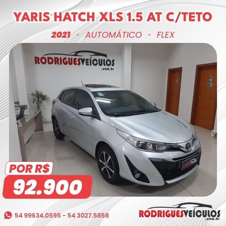 YARIS 1.5 XLS CONNECT 16V FLEX 4P AUTOMÁTICO - 2021 - CAXIAS DO SUL