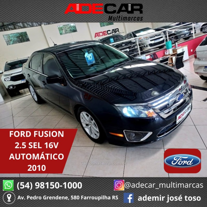 FUSION 2.5 SEL 16V GASOLINA 4P AUTOMÁTICO - 2010 - FARROUPILHA