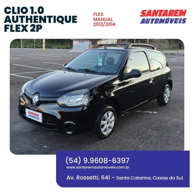 CLIO 1.0 AUTHENTIQUE 16V FLEX 2P MANUAL - 2014 - CAXIAS DO SUL