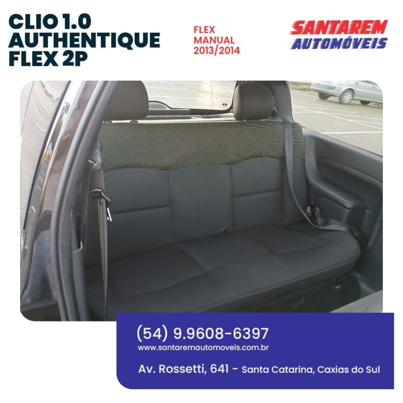 CLIO 1.0 AUTHENTIQUE 16V FLEX 2P MANUAL - 2014 - CAXIAS DO SUL