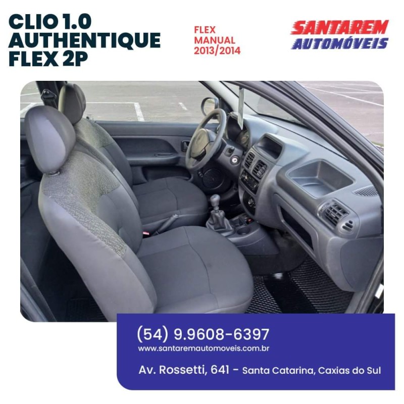 CLIO 1.0 AUTHENTIQUE 16V FLEX 2P MANUAL - 2014 - CAXIAS DO SUL