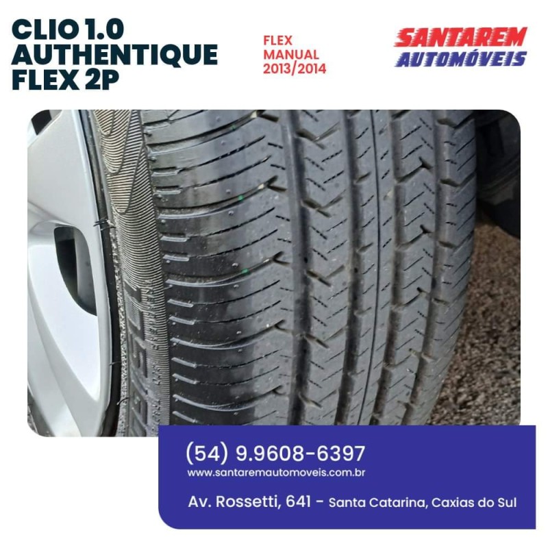 CLIO 1.0 AUTHENTIQUE 16V FLEX 2P MANUAL - 2014 - CAXIAS DO SUL