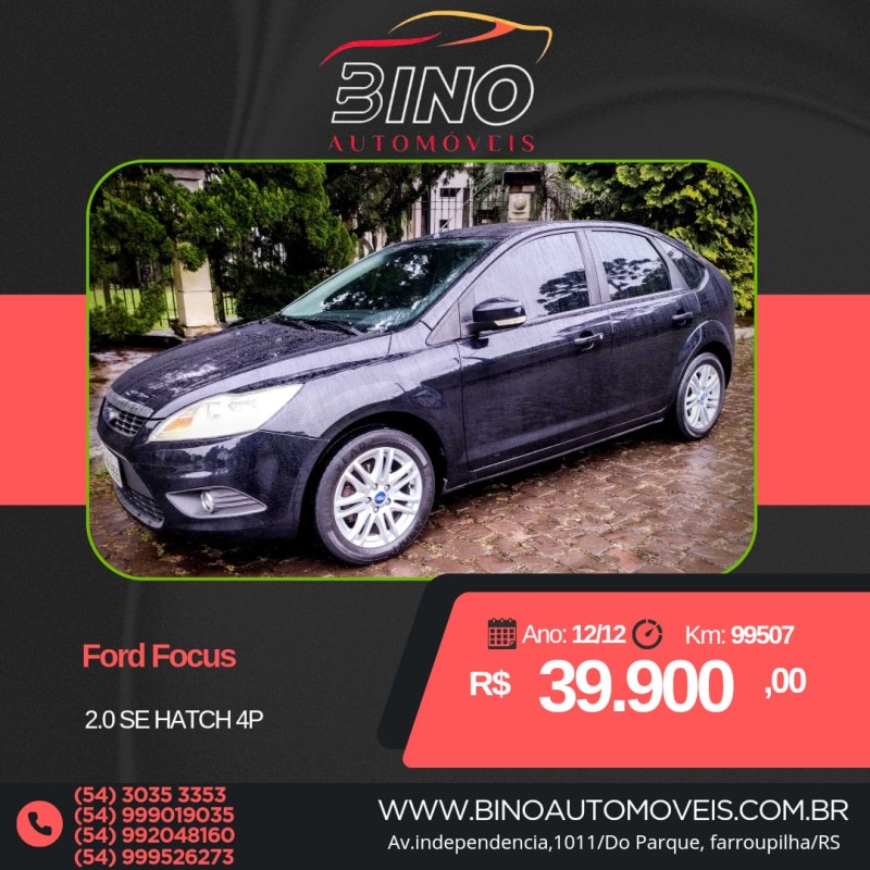 focus 2.0 se hatch 16v flex 4p auto 2012 farroupilha