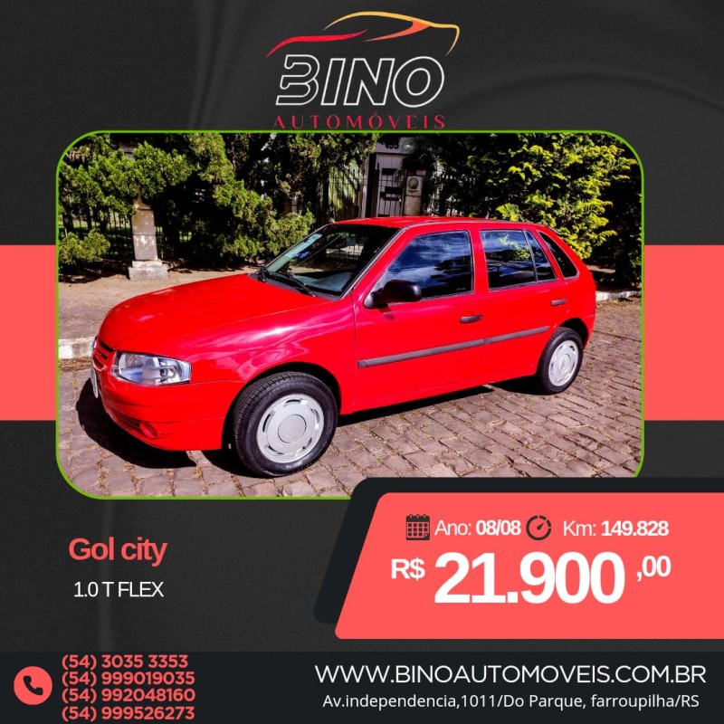 gol 1.0 mi city 8v flex 4p manual 2008 farroupilha