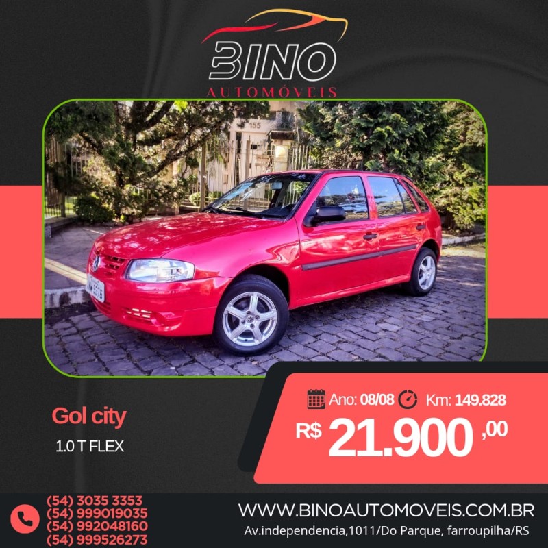 gol 1.0 mi city 8v flex 4p manual 2008 farroupilha