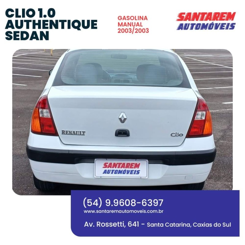 CLIO 1.0 RL SEDAN 16V GASOLINA 4P MANUAL - 2003 - CAXIAS DO SUL