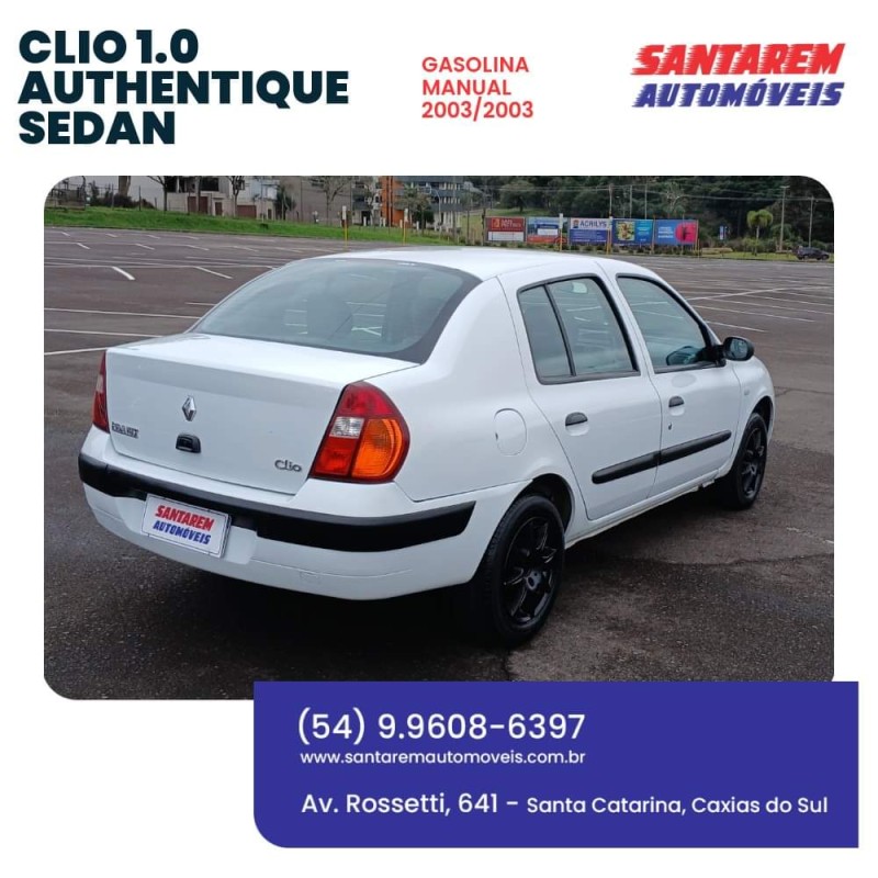 CLIO 1.0 RL SEDAN 16V GASOLINA 4P MANUAL - 2003 - CAXIAS DO SUL