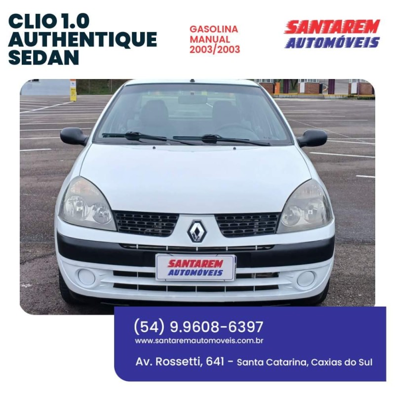 CLIO 1.0 RL SEDAN 16V GASOLINA 4P MANUAL - 2003 - CAXIAS DO SUL