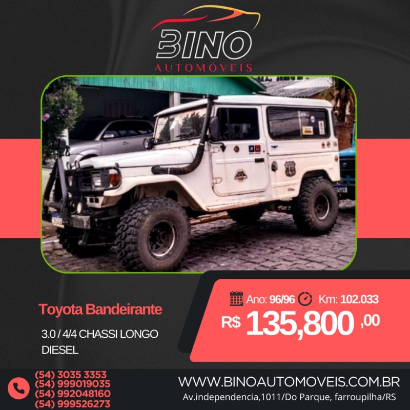 bandeirante 3.7 bj50lv b 4x4 chassi longo diesel 2p manual 1996 farroupilha