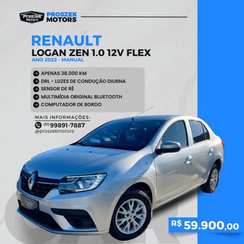 LOGAN 1.0 ZEN 12V FLEX 4P MANUAL - 2022 - CANOAS