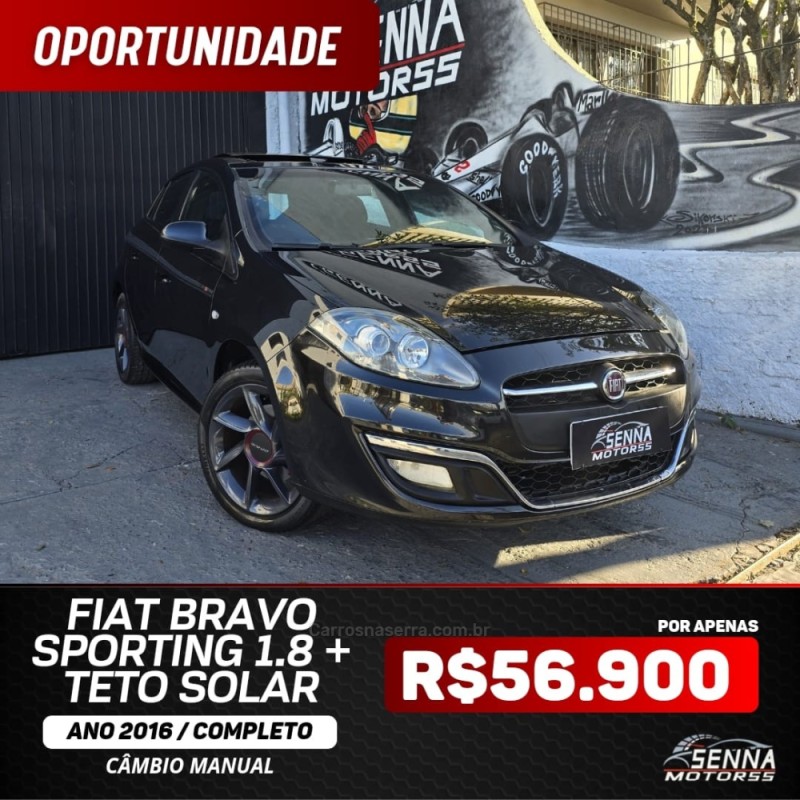 BRAVO 1.8 SPORTING 16V FLEX 4P MANUAL - 2016 - CAXIAS DO SUL