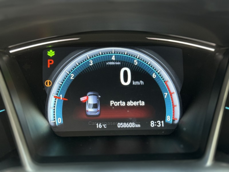 CIVIC 1.5 16V TOURING TURBO GASOLINA 4P AUTOMÁTICO - 2017 - NOVA PRATA