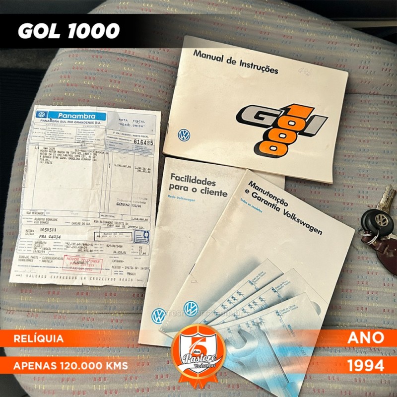 GOL 1.0 1000 GASOLINA 2P MANUAL - 1994 - VACARIA