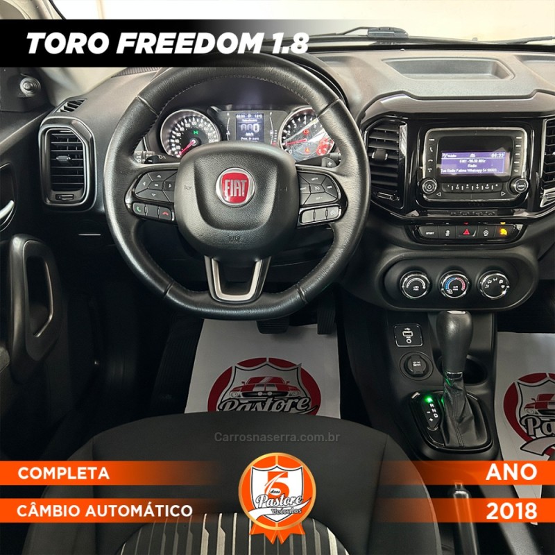 TORO 1.8 16V EVO FLEX FREEDOM AUTOMÁTICO - 2018 - VACARIA