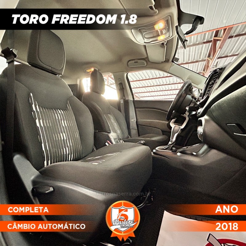 TORO 1.8 16V EVO FLEX FREEDOM AUTOMÁTICO - 2018 - VACARIA