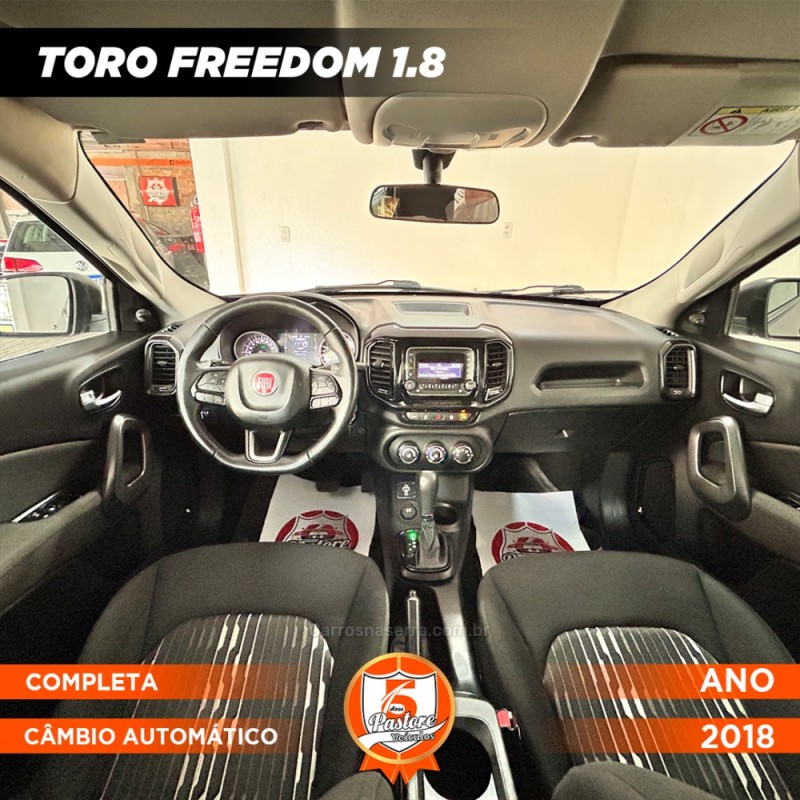 TORO 1.8 16V EVO FLEX FREEDOM AUTOMÁTICO - 2018 - VACARIA