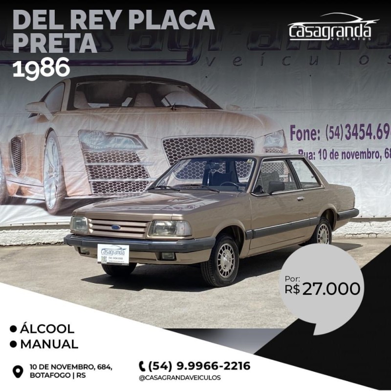 del rey 1.6 glx 8v alcool 2p manual 1986 bento goncalves