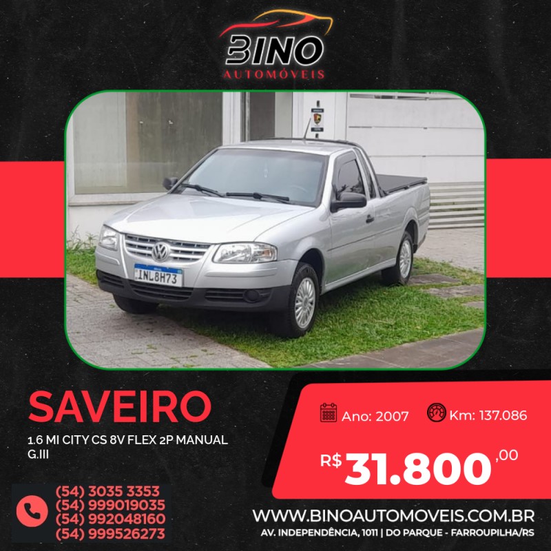 SAVEIRO 1.6 MI CITY CS 8V FLEX 2P MANUAL G.III