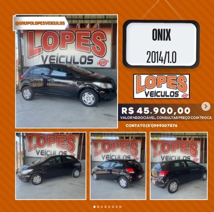 ONIX 1.0 LT 12V FLEX 4P MANUAL - 2014 - PORTãO