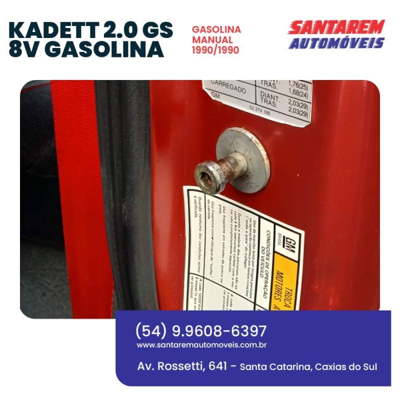 KADETT 2.0 GS 8V GASOLINA 2P MANUAL - 1990 - CAXIAS DO SUL